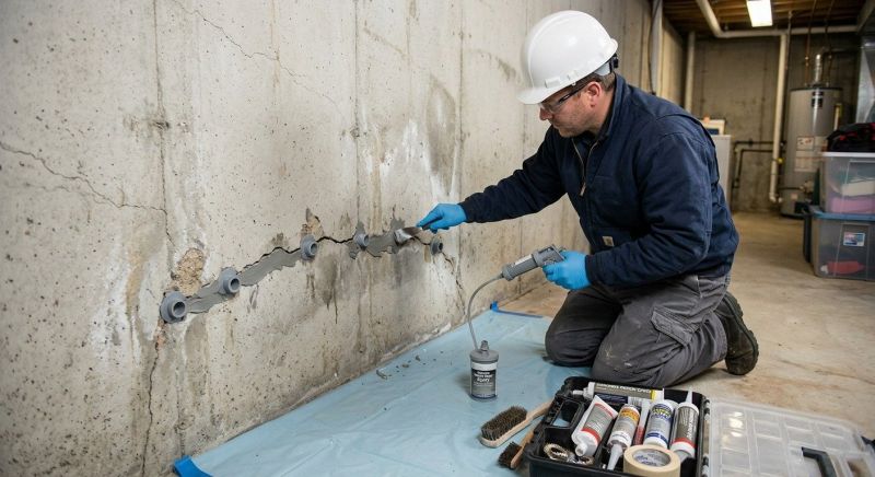 Basement Crack Repair in Flemington, NJ