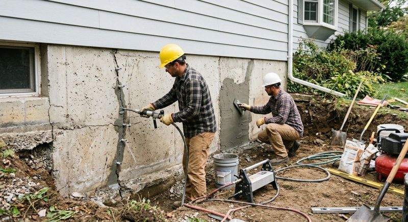 Basement Foundation Repair in Upper Black Eddy, PA