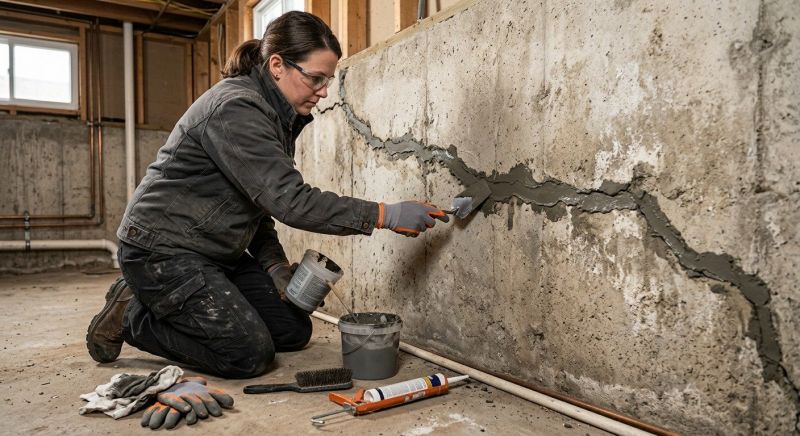 Cracked Basement Floor Repair in Flemington, NJ