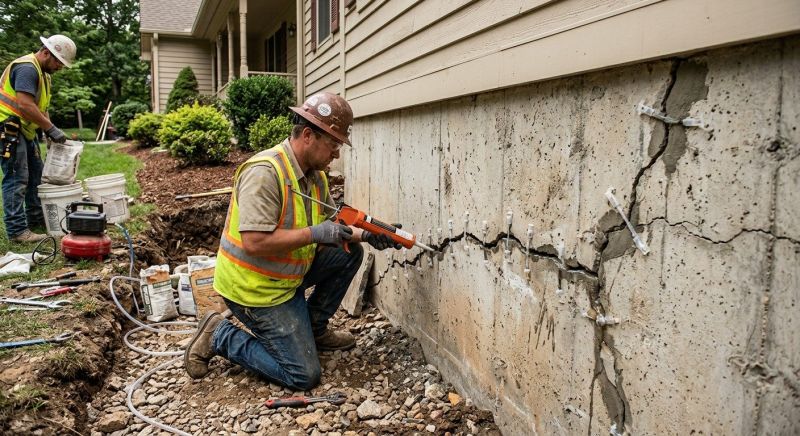 Cracked Foundation Repair in Flemington, NJ
