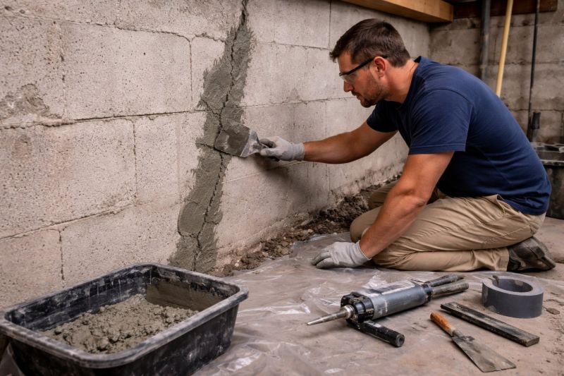 Foundation Crack Repair in Perkasie, PA
