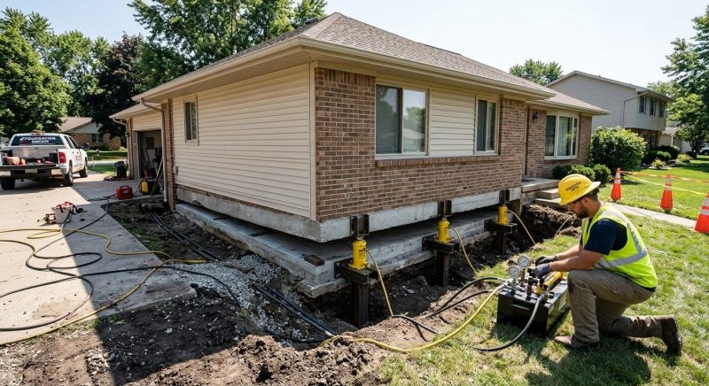 Foundation Lifting in Warminster, PA