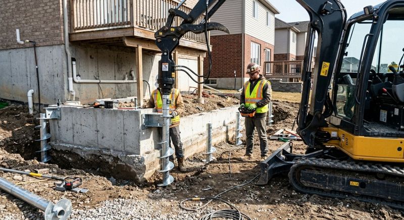 Helical Piers Installation in Flemington, NJ