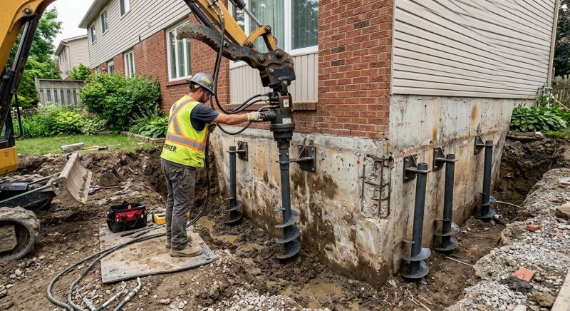 Helical Piers Installation in Flemington, NJ