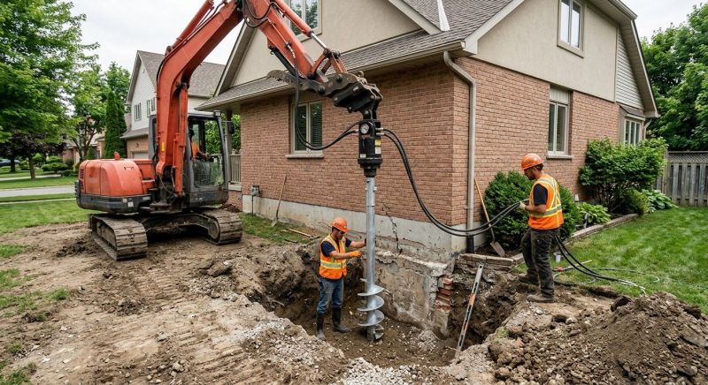 Helical Pile Installation in Flemington, NJ