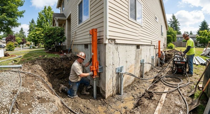 Sinking Foundation Repair in Hampton, NJ