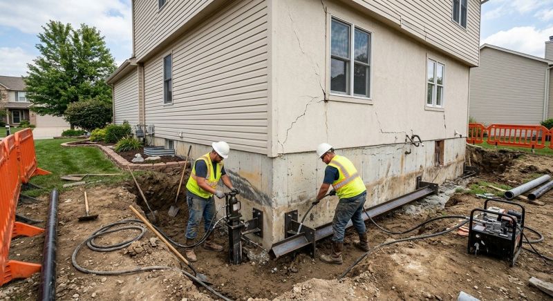 Sinking Foundation Repair in Middlesex County, NJ